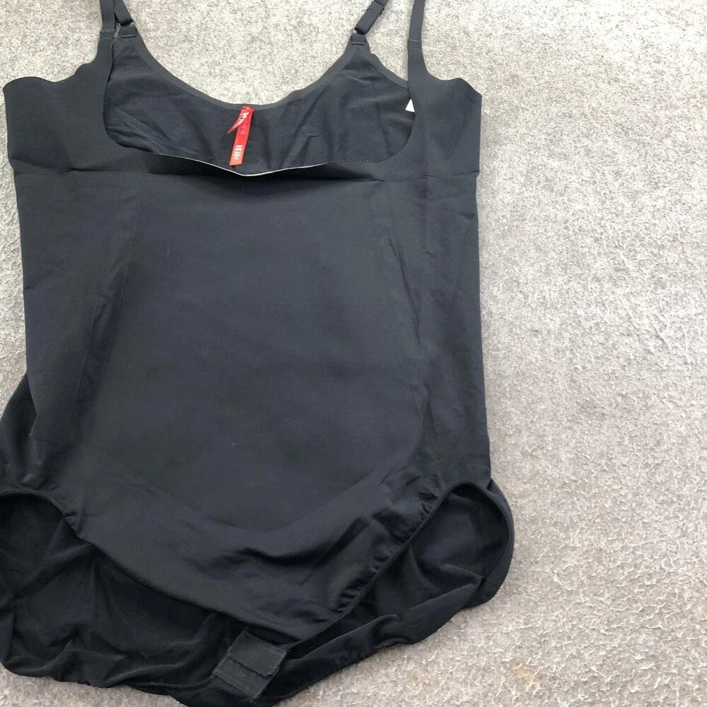 Spanx Shapewear Bodysuit Womens 3X Black Adjustable Straps Slimming Control
